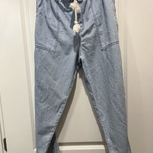 Forever 21 Light Blue Denim Joggers